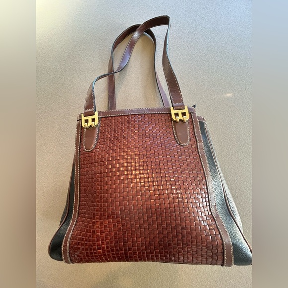 Bally Handbags - Vintage Bally Brown Woven Tote Bag. Good condition but zipper needs repair.